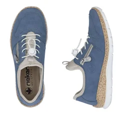 Sale Rieker Sneakers Dame Blå