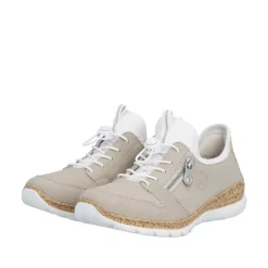 Discount Rieker Sneakers Dame Beige