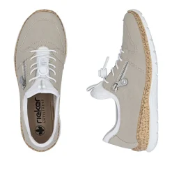 Discount Rieker Sneakers Dame Beige