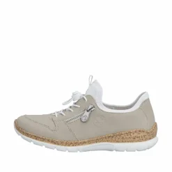 Discount Rieker Sneakers Dame Beige