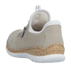 Discount Rieker Sneakers Dame Beige