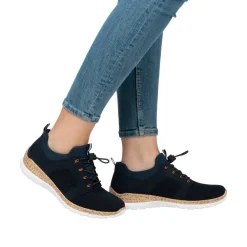 Sale Rieker Sneakers Dame Blå