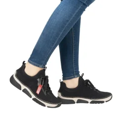 Sale Rieker Sneakers Dame Sort