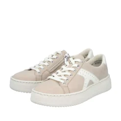 New Rieker Sneakers Dame Beige