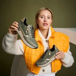 Rieker Sneakers Dame Grøn