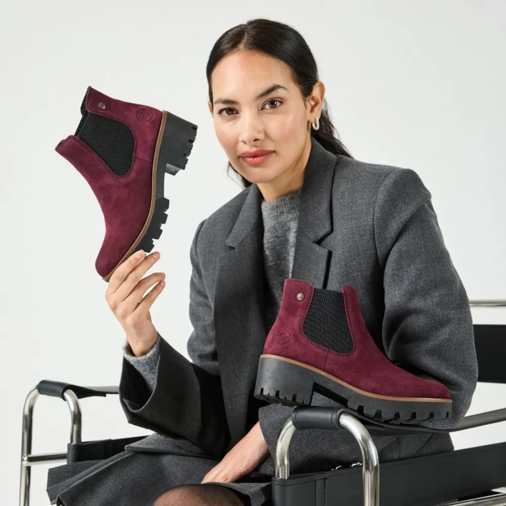 Online Rieker Støvle Dame Rød