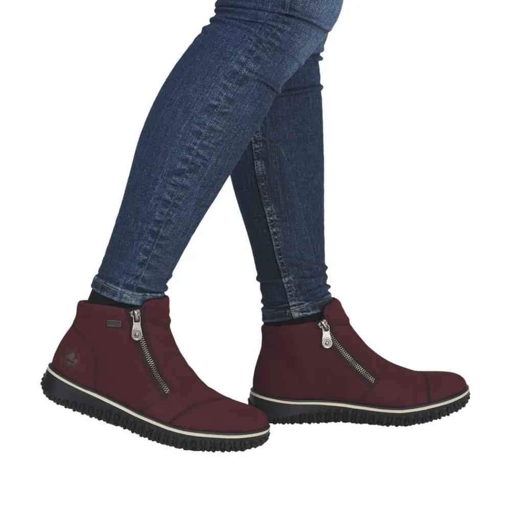 New Rieker Støvle Dame Rød