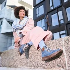 New Rieker Støvle Dame Blå