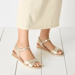 Online Tamaris Sandal Dame Guld